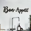CIFbuy 2pc Bon Appetit Wall Décor Bon Appetit Metal Wall Sign Farmhouse Kitchen Wall Art Living Room Bedroom Study Porch Decor(TikTok/temu self-pickup
