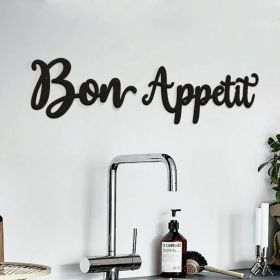 CIFbuy 2pc Bon Appetit Wall Décor Bon Appetit Metal Wall Sign Farmhouse Kitchen Wall Art Living Room Bedroom Study Porch Decor(TikTok/temu self-pickup