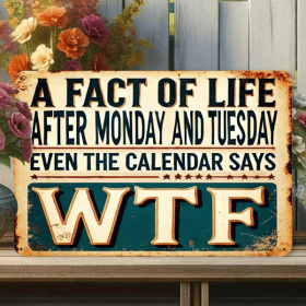CIFbuy Motivational Office Decor Funny Design Vintage Wall Art For Kitchen Garden Home Cafe Deco (TikTok, temu pick-up service)