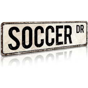 CIFbuy Vintage Soccer Player Metal Tin Sign Art Wall Decor for Home (TikTok, temu pick-up service)