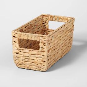 Woven Water Hyacinth Rectangular Basket Small