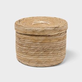 Round Banana Twist Basket with Lid