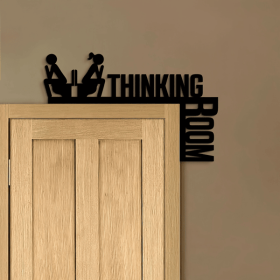 CIFbuy Funny Bathroom Metal Door Sign Creative Home Office Decor (TikTok, temu pick-up service)