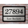 CIFbuy Customized Home Address Sign Metal 12 x 8 Inches Brushed Silver House Number Plaque(TikTok, temu pick-up service)