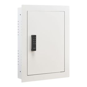 0.83 sq.ft Wall Safe, 3-Tier Hidden Wall Safe with Password, Key & Turning Knob