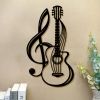 CIFbuy Vintage Black Electric Guitar Wall Art Gothic Grunge Decor Music Studio Bedroom Wall Hanging Rock Punk Unique Gift(TikTok