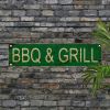 CIFbuy Vintage Aluminum BBQ Sign UV Printed Metal Plaque Waterproof Dustproof For Home Garage Cafe Restaurant Bar Decor (TikTok, temu pick-up service)