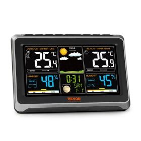 Weather Station Indoor Outdoor, 7.5 in Color Display, Wireless Digital Home Weather Station