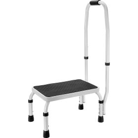 Step Stool 1-Step 330lbs Capacity, 3 Adjustable Height with Handle Steel Step Ladder, Portable Toddler Step Stools for Adults