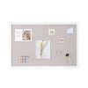 30"x20" White Cork Board with Linen Surface – Stylish Wall-Mounted Bulletin Board for Home, School, Office – Elegant & Functional Noticeboard