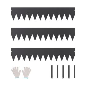 Steel Landscape Edging, 3 Packs 40 x 8 in Rust-Resistant Metal Landscape Edging, Bendable Garden Edging Border, Heavy Duty Lawn Edging