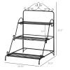 Metal Plant Stand 3 Tier Ladder Display Shelf Flower Pot Holder for Indoor Outdoor Patio