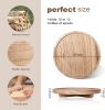 Round decorative tray, wooden bathroom countertop storage rack, farmhouse kitchen décor, wooden riser shelf for soap dishes, perfumes, candles