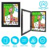 2Packs Kids Art Frame Front Opening Wooden Frame Artwork Display Storage Frame A4 Picture Frame Wall Display for Photo Art Projects Picture Children D