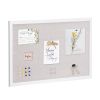 30"x20" White Cork Board with Linen Surface – Stylish Wall-Mounted Bulletin Board for Home, School, Office – Elegant & Functional Noticeboard