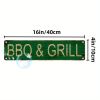 CIFbuy Vintage Aluminum BBQ Sign UV Printed Metal Plaque Waterproof Dustproof For Home Garage Cafe Restaurant Bar Decor (TikTok, temu pick-up service)