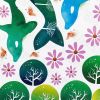 Swimming Dolphins - Wall Decals Stickers Appliques Home Decor