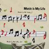 Music Life - Hemu Wall Decals Stickers Appliques Home Decor 19.7 BY 27.5 Inches
