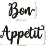 CIFbuy 2pc Bon Appetit Wall Décor Bon Appetit Metal Wall Sign Farmhouse Kitchen Wall Art Living Room Bedroom Study Porch Decor(TikTok/temu self-pickup