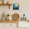 Sting Ray Framed Metal Print Bathroom, Kitchen, Office, Home Decor Wall Art Ready to Hang, Square, 8X8