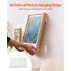 Picture Hanging Strips, 34 Pairs, Large Picture Hangers with Removable Adhesive, Hook & Loop Strips
