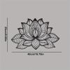 CIFbuy "Boho Wall Art Decor – Black Mandala Metal Wall Hanging, Lotus Flower Design for Bedroom, Living Room