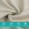 50inch*84inch Beige luxurious woolen curtains, sound-absorbing buckle curtains, high-end, heavyweight, soundproofing, and elegant home decor