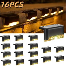 8/16/32 Solar Outdoor Deck Lights, Garden Lights, Atmosphere Lights, LED Walk Lights, Light Source Control, Suitable For Balconies, Terraces, Sta (Option: Warmcolour)
