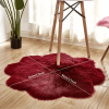 1pc, Soft and Plush Flower Shaped Fur Rug - Faux Sheepskin Area Rug for Bedroom, Sofa