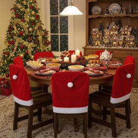 Christmas Chair Covers (size: 6pcs)