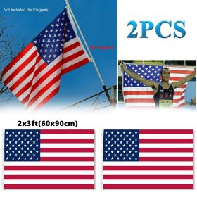 2X3FT 60*90cm American Flag US USA Flag Nylon Flag Star Stripe Brass Grommets (Quantity: 2 pcs)
