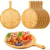 5pcs High-quality Pizza Boards with Handles, 15 Inches X 11 Inches, Natural Pizza Service Board, Suitable for Homemade Pizza