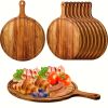 5pcs High-quality Pizza Boards with Handles, 15 Inches X 11 Inches, Natural Pizza Service Board, Suitable for Homemade Pizza