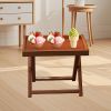 1pc Bamboo Folding Side Table, Durable TV Tray Bedside End Table for Living Room And Bedroom No Food Contact, Best Gift for Christmas