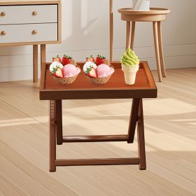 1pc Bamboo Folding Side Table, Durable TV Tray Bedside End Table for Living Room And Bedroom No Food Contact, Best Gift for Christmas (number: 1pcs, Color: Bamboo Base Model)