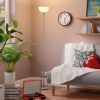 Black Torchiere Floor Lamp, Minimalist Standing Light with 3-Way Switch