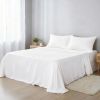 4pcs ultra-soft 85g sheet and pillowcase set, soft solid color, machine washable, suitable for all seasons, Christmas comfortable bedding set