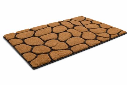 Durable Front Door Mat 30×17 Non Slip Indoor Outdoor Rug (Color: Pebble)