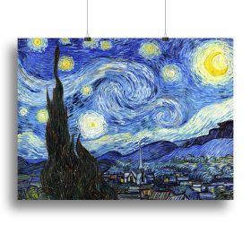 Van Gogh Starry Night Canvas Print or Poster (Type: Poster Print, size: 28" x 20" / 70cm x 50cm (approx))
