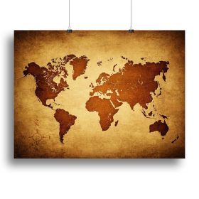 old map of the world Canvas Print or Poster (Type: Poster Print, size: 24" x 16" / 60cm x 40cm (approx))