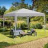 Outdoor 10x 10Ft Pop Up Gazebo Canopy Tent Removable Sidewall with Zipper,2pcs Sidewall with Windows,with 4pcs Weight sand bag