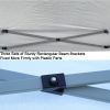 Outdoor 10x 10Ft Pop Up Gazebo Canopy Tent Removable Sidewall with Zipper,2pcs Sidewall with Windows,with 4pcs Weight sand bag