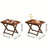 1pc Bamboo Folding Side Table, Durable TV Tray Bedside End Table for Living Room And Bedroom No Food Contact, Best Gift for Christmas