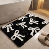 Bow Coquette Cute Bath Mat (20 X 32 Inch) – Non-Slip Absorbent Bathroom Rug For Vanity, Shower