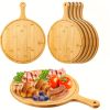 5pcs High-quality Pizza Boards with Handles, 15 Inches X 11 Inches, Natural Pizza Service Board, Suitable for Homemade Pizza